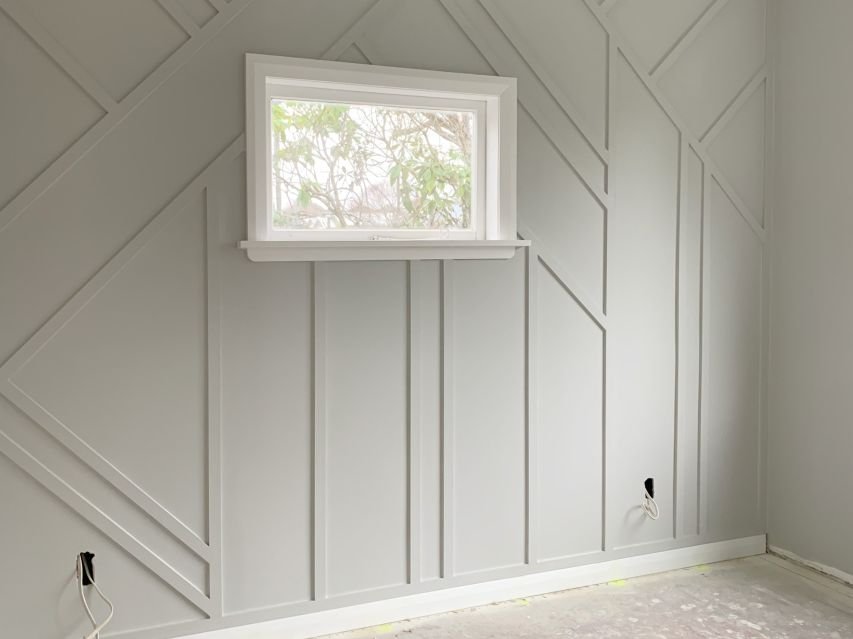 Bedroom feature wall progress