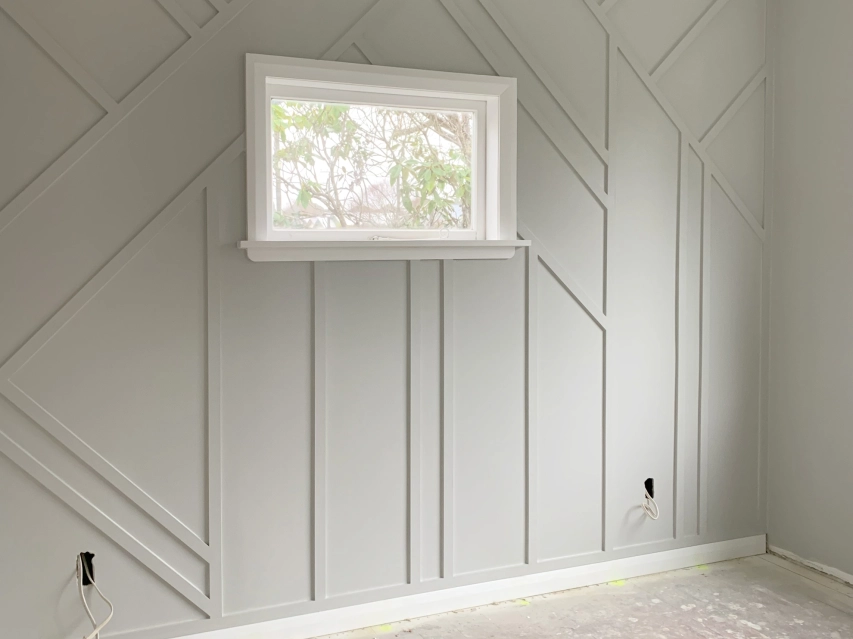 Bedroom feature wall progress
